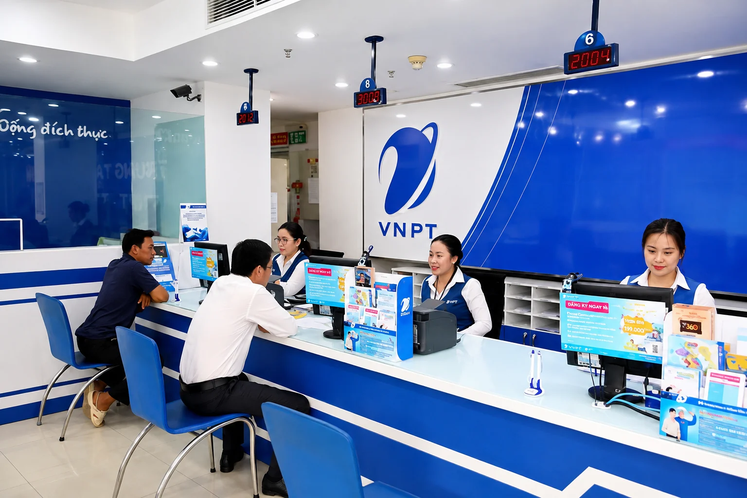 Không gian giao dịch tại cửa hàng VNPT TP.HCM